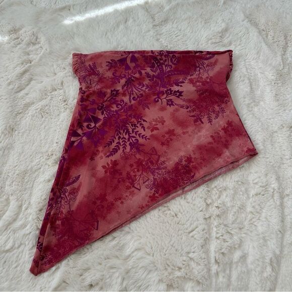 UO urban outfitters strapless y2k fairy asymetrical hem pink & purple sheer top - Picture 11 of 11